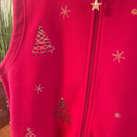 Drapers and Damons Fleece Christmas Vest Size L - Picture 2 of 6